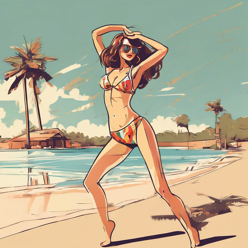 girl in a bikini dancing .jpg