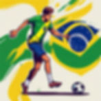 A guy doing soccer tricks with colors of brazil with normal legs.jpg