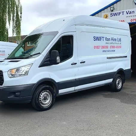 side view of white van