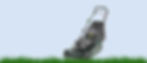 Dark green Hayter lawn mower with a rear grass bag