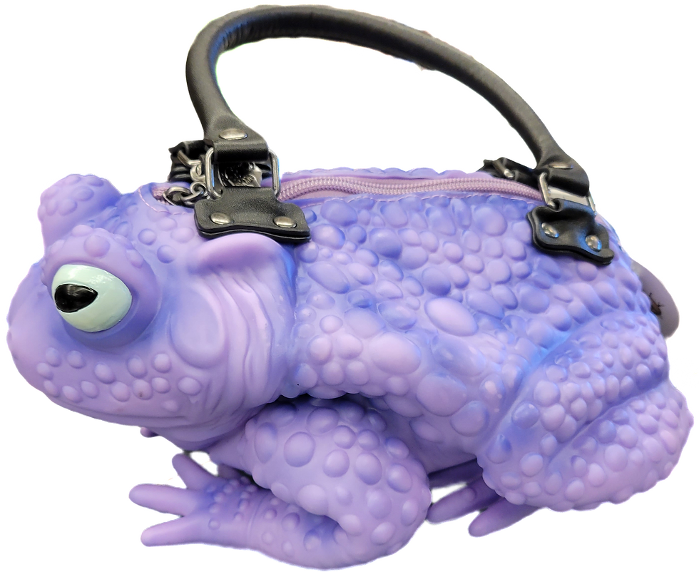 Thumbnail: Toad Purse with GITD Eyes Lavender