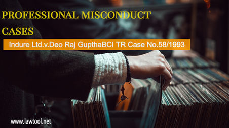 Indure Ltd.v.Deo Raj GupthaBCI TR Case No.58/1993