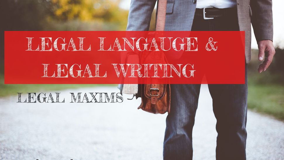 LEGAL LANGAUGE & LEGAL WRITING UNIT -III -part2
