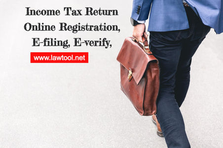 Income Tax Return Online Registration, E-filing, E-verify,
