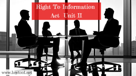 Right To Information Act Unit II
