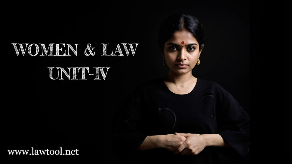 WOMEN & LAW UNIT-IV