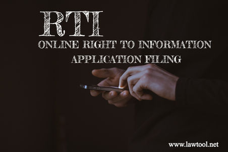 ONLINE RTI APPLICATION FILING