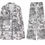 Thumbnail:  Made to order Satin Vintage Animal Print Pajama Set with Head Wrap