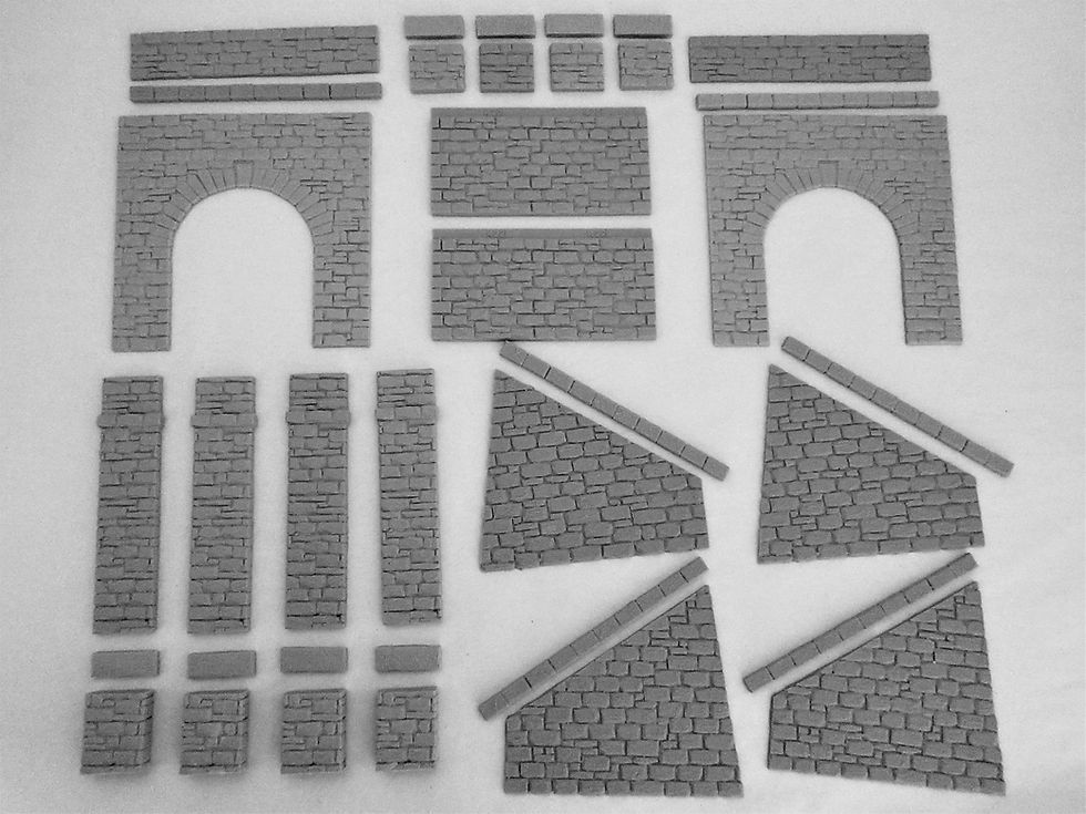 Thumbnail: Small Arch Bridge/Cattle Creep (BK29) kit pieces