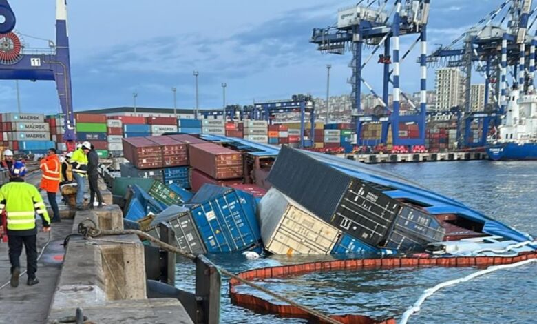 Ambarlı Limanında Batan Konteyner Gemisi