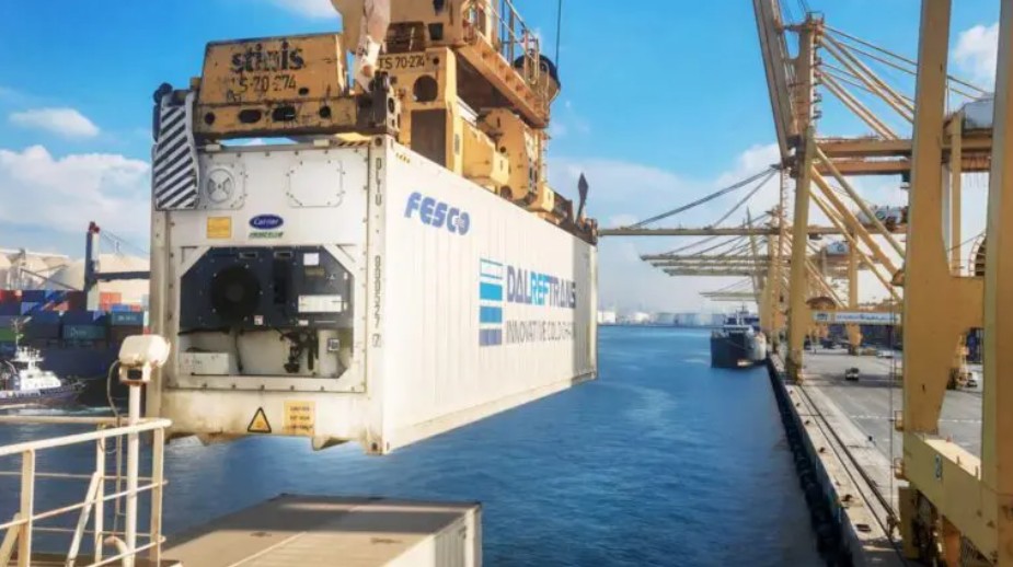 Rus Gıda Ürünlerinin İlk Soğutmalı Konteyneri Moskova'dan Dubai'ye Gönderildi