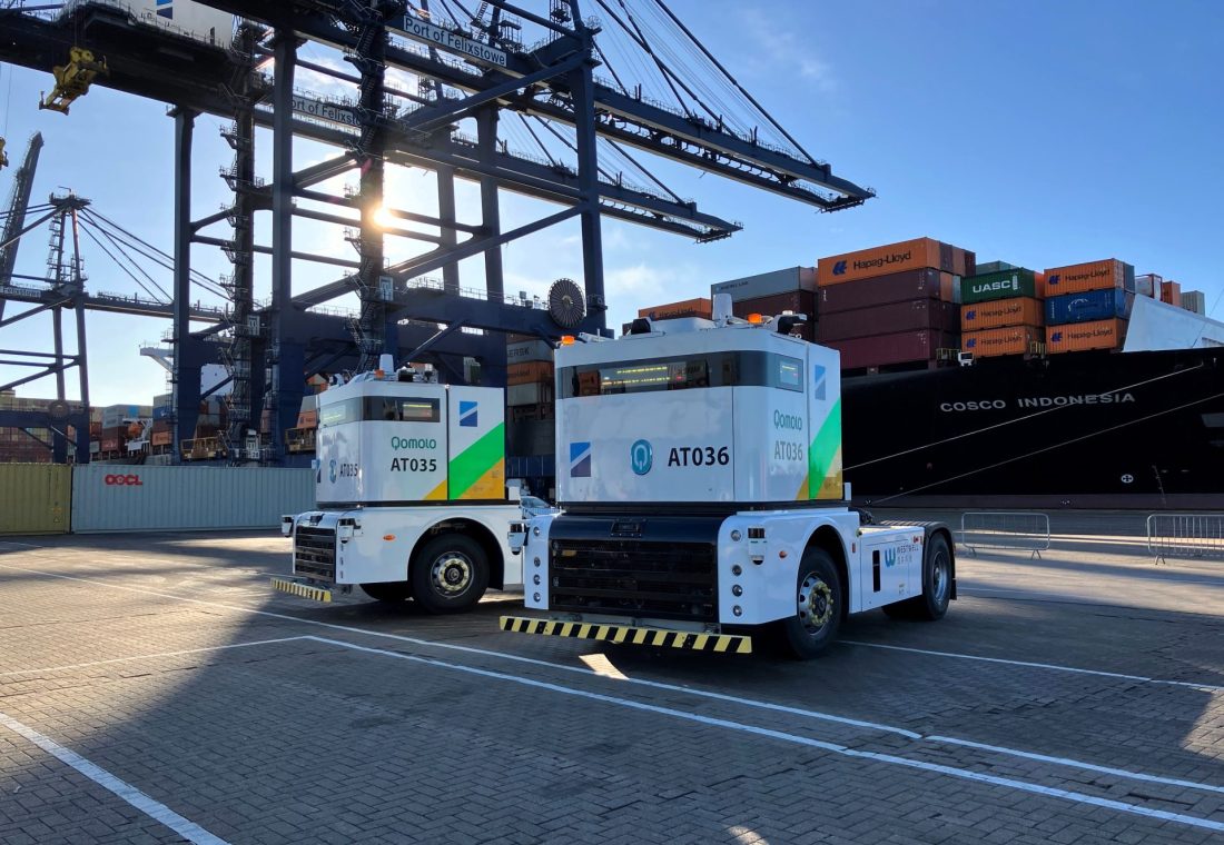 A detailed summary of Port of Felixstowe's strengthening of operational efficiency, emission reduction, and net-zero targets with new autonomous trucks acquired from Westwell.