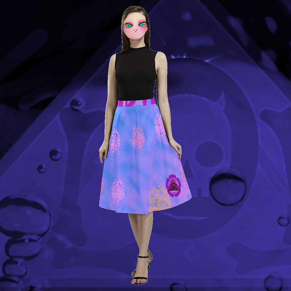 Thumbnail: Ripples Crepe Poodle Skirt