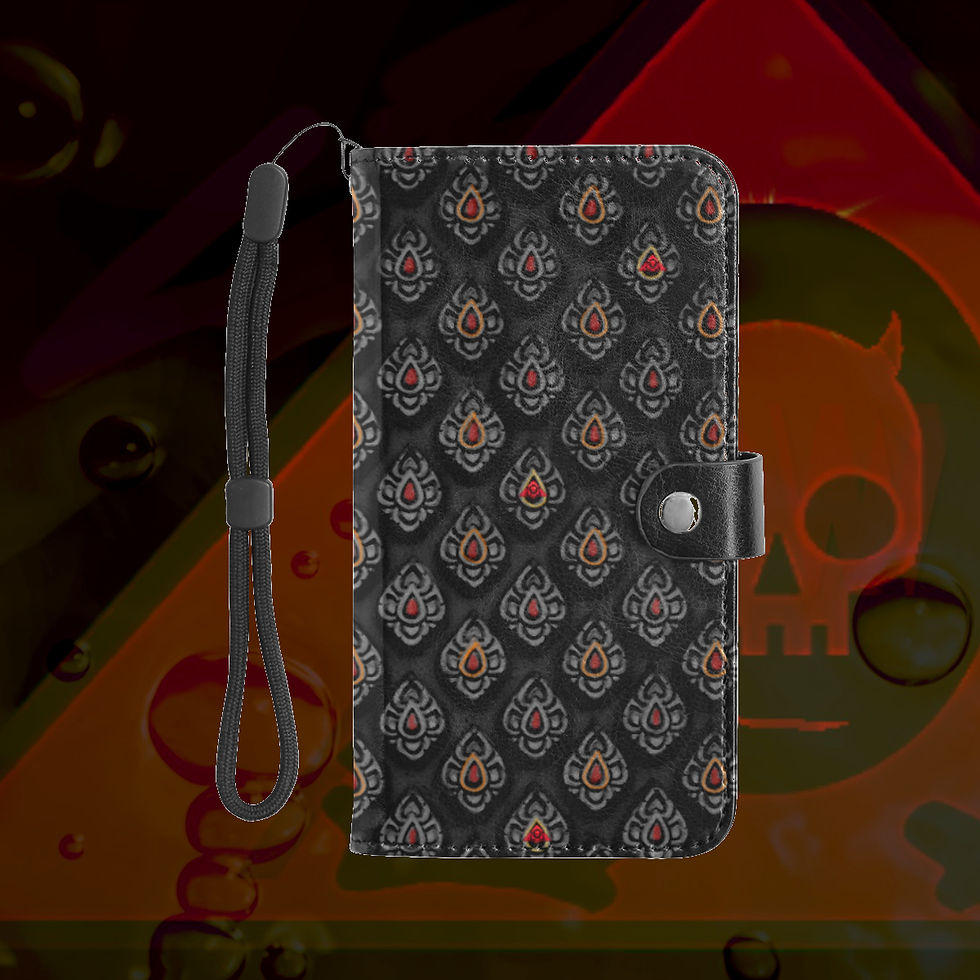 The Lowest of Low Yoni Large Size Snap Purse Phone Wallet with detachable strap, card slots, snap closure Stone/Black