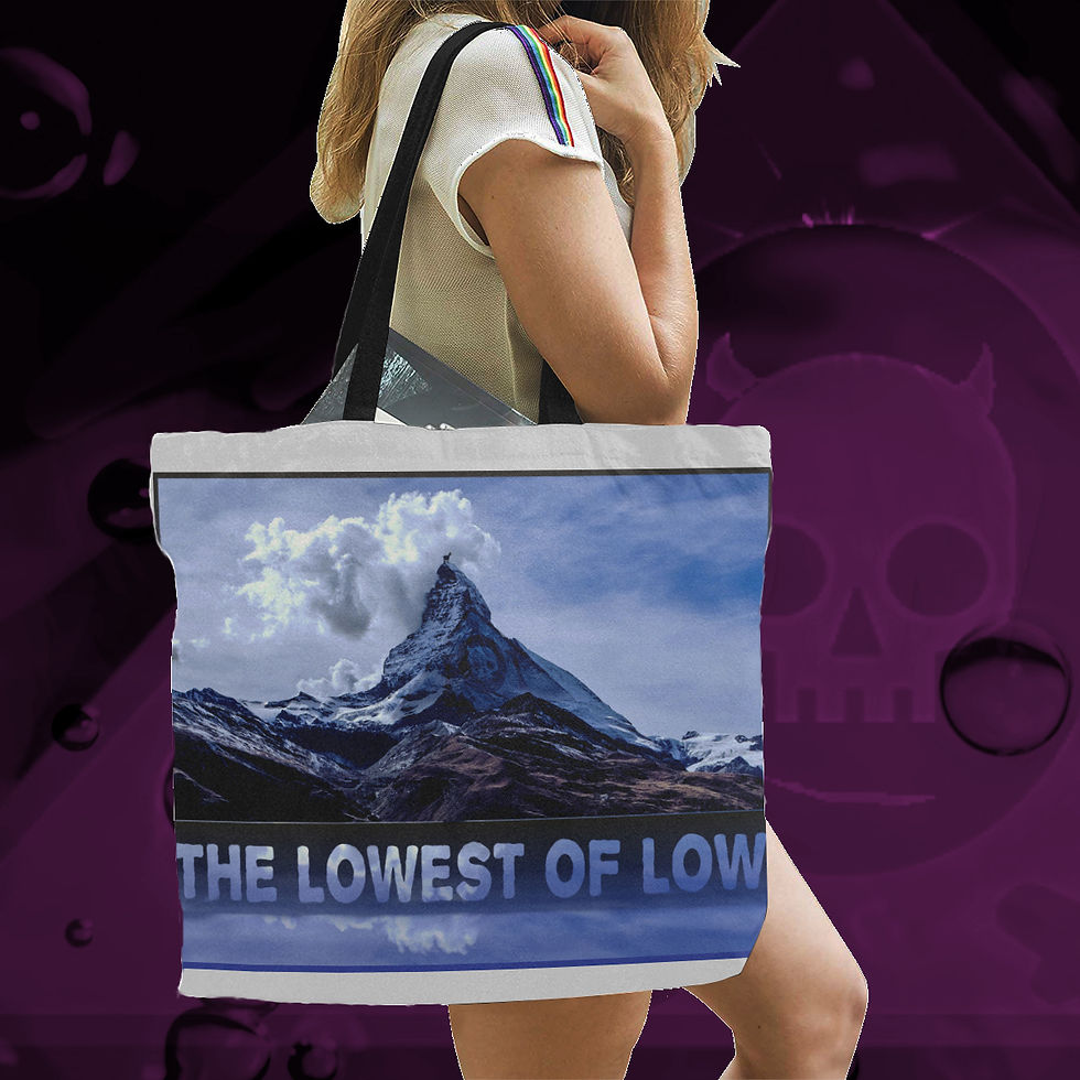 The Lowest of Low Matterhorn LARGE reusable canvas tote bag beach shopping gym panna