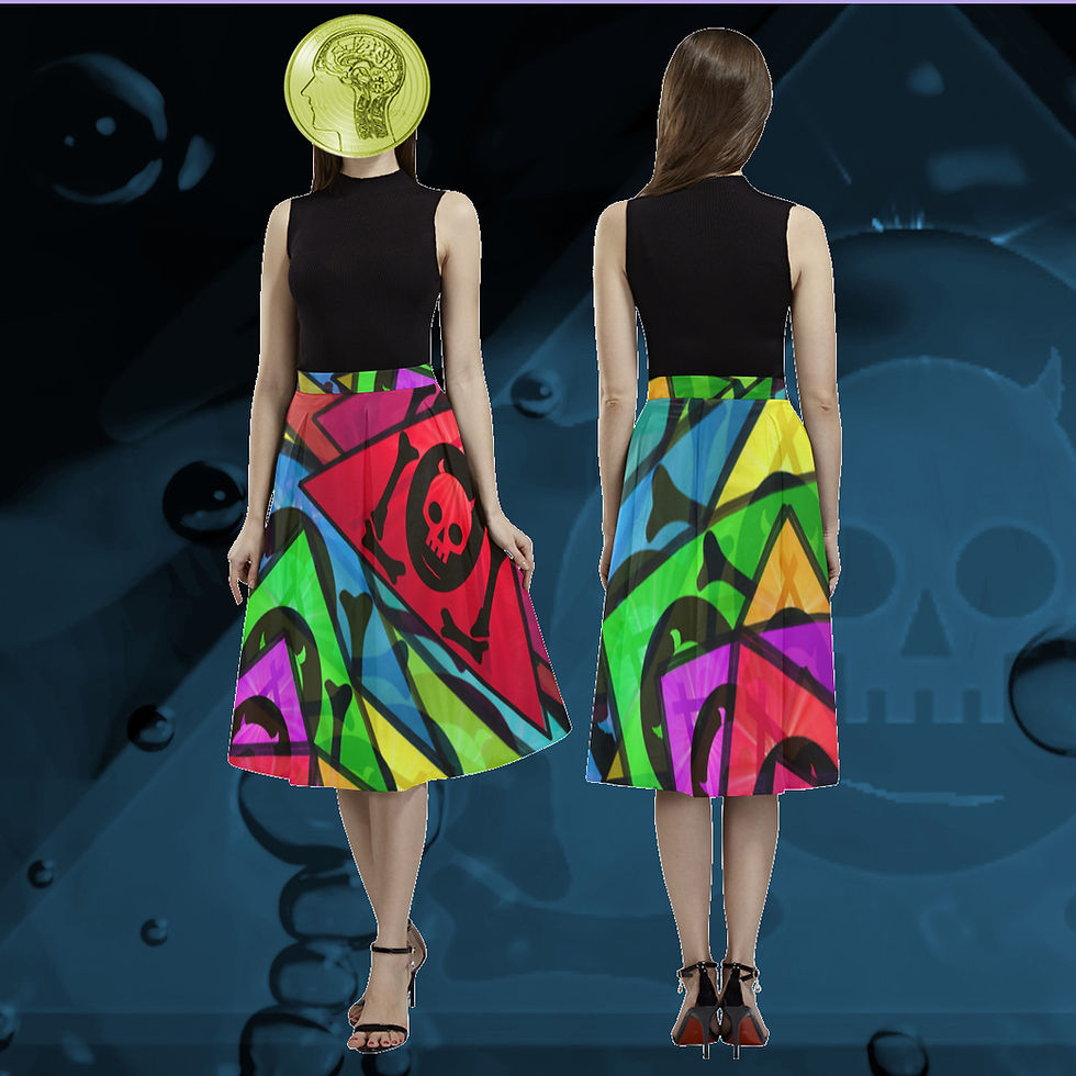 Stained Glass Tangrams Logo Design Poodle-less Poodle Skirt from The Lowest of Low