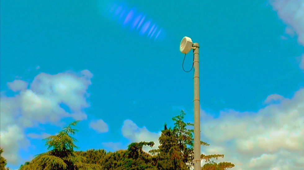 Satellite internet communications dish The Lowest of Low Spacegoat vs. the Algorons, Attack of the Algorons short film movie still