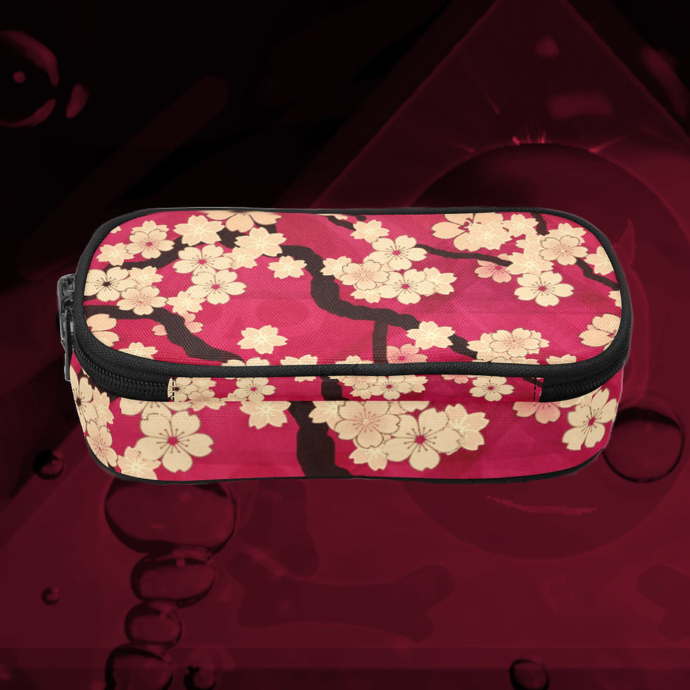 Thumbnail: The Lowest of Low Sakura Breeze Art Supplies Pencil Case Makeup Brushes Travel Toiletries zipper bag Hawaii