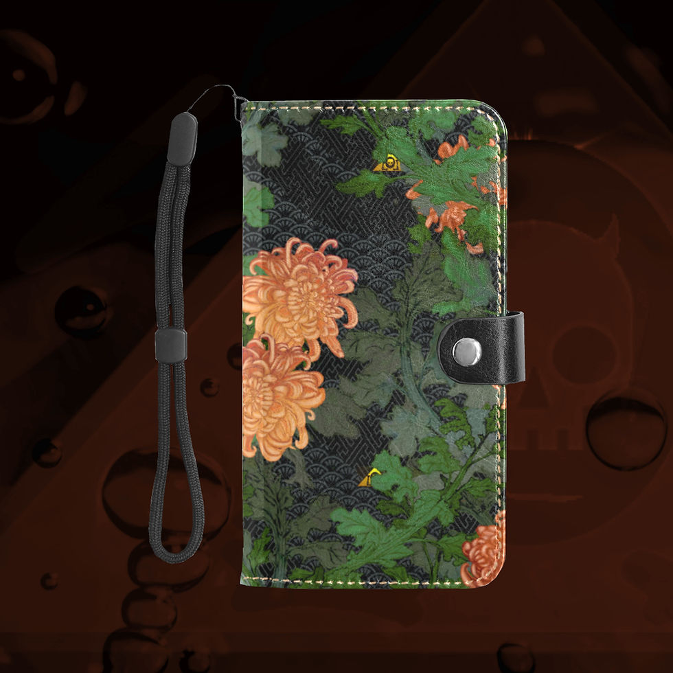 Thumbnail: Chrysanthemum Large PU Leather Flip Phone case The Lowest of Low