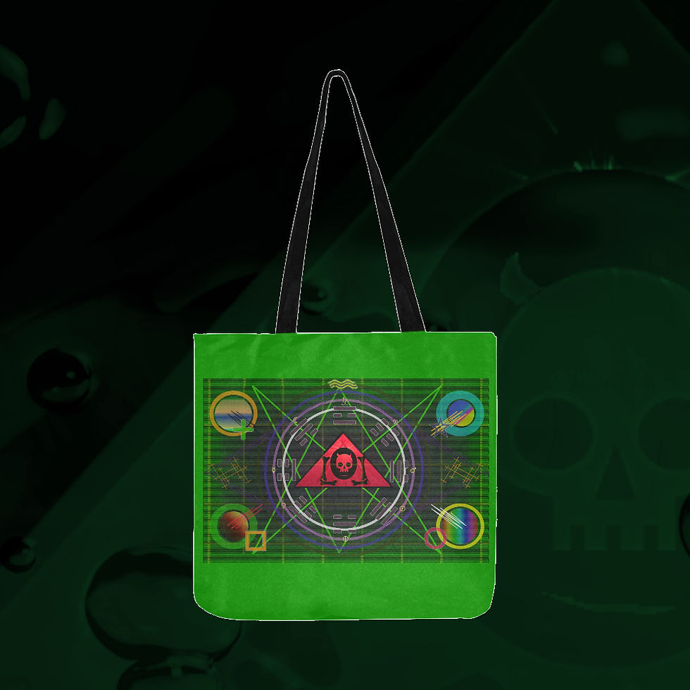 Thumbnail: Reusable Bag Year 2418 Test Pattern Limey ("It's Green", a Star Trek TOS reference -- no apology for that.)