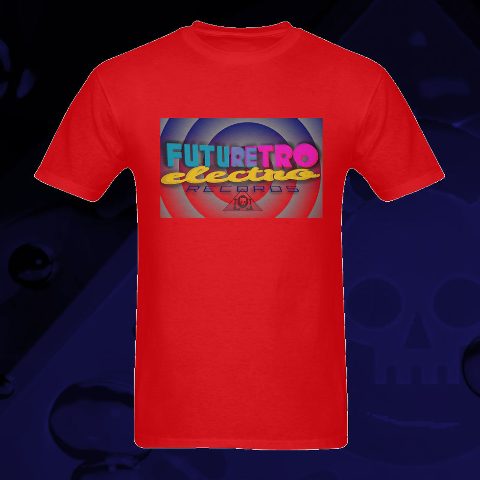 FutureRetro Electro Records plain logo T-shirt in Ferrari (red)