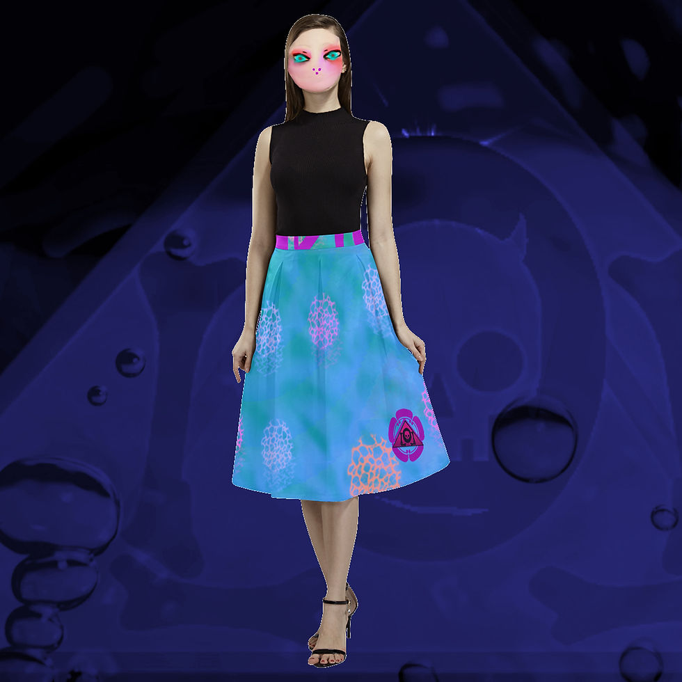 Thumbnail: Ripples Crepe Poodle Skirt