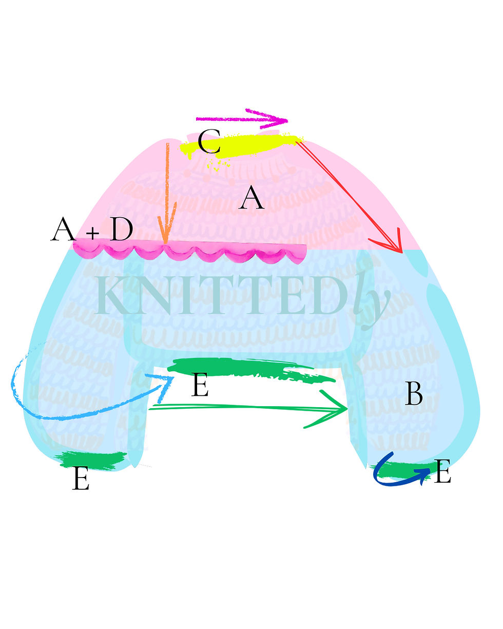 Thumbnail: Afterglow frill mohair jumper knitted with 1 strand - knitting kit