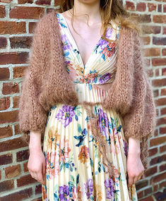 Hand knitted mohair cardigan