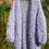 Thumbnail: Hand knitted mohair cardigan - mid length chunky