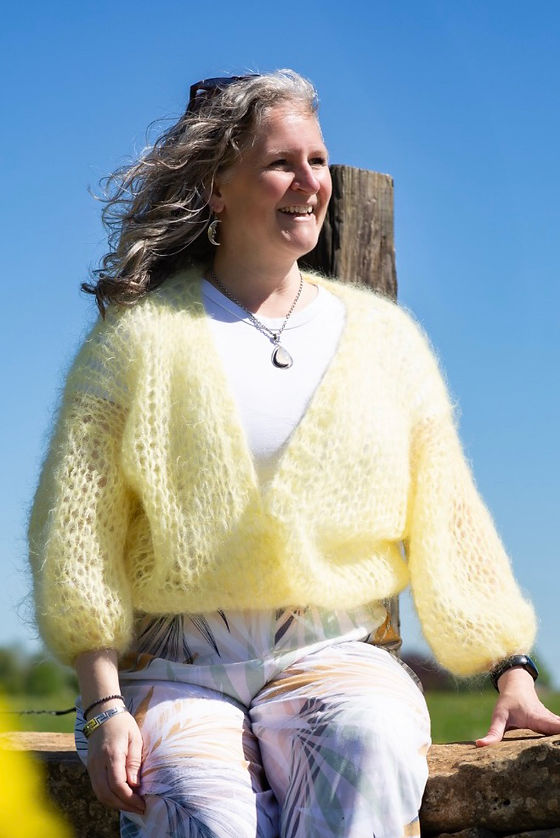 Mohair wrap cardigan | KNITTEDly