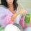 Thumbnail: Raspberry matcha cardigan colour block