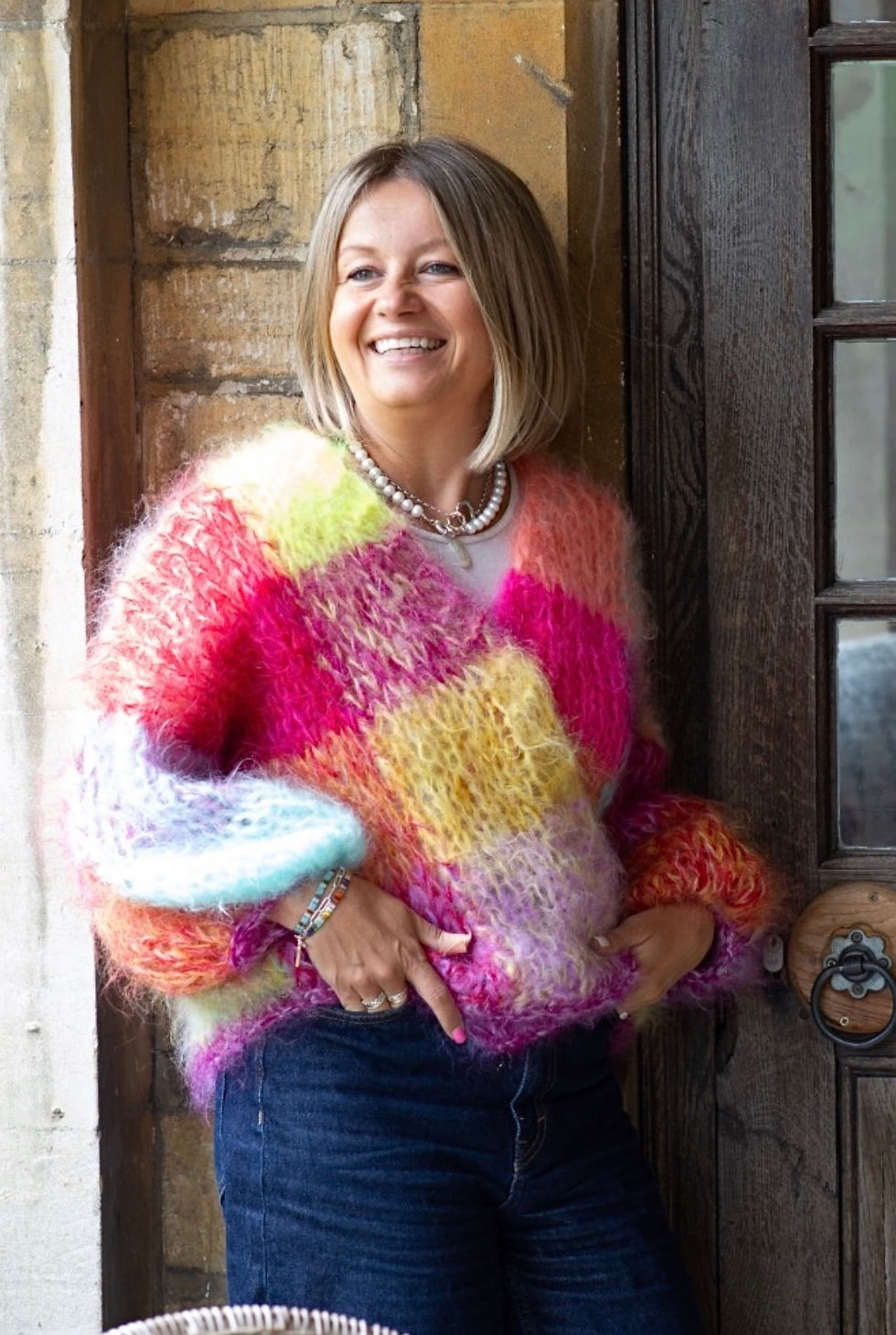 Thumbnail: Patchwork cardigan - chunky