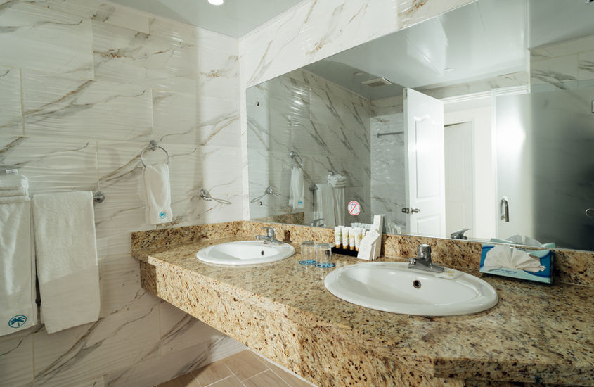 Bathroom with double vanity