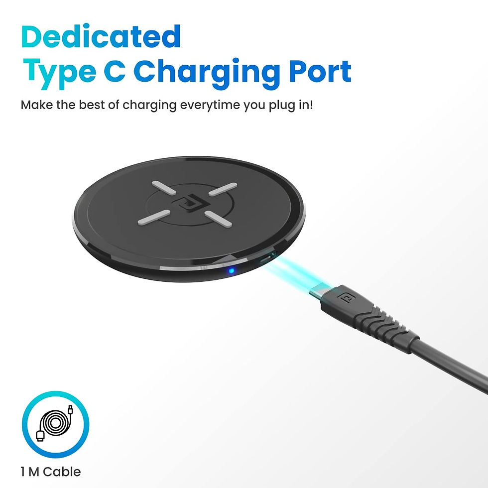 Thumbnail: Portronics Freedom 2 15W Wireless Charging Pad with Type C Input, LED Indicator