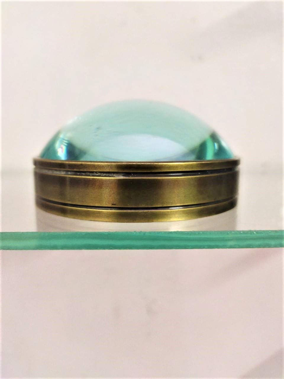 Thumbnail: Antique Map magnifier, Brass Nautical 4" Magnifying Glass Desk Paperweight CI-16