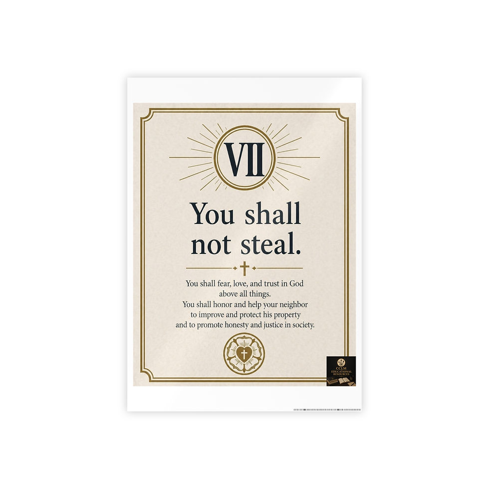 Thumbnail: Seventh Commandment Poster — CCLM Christian Wall Art