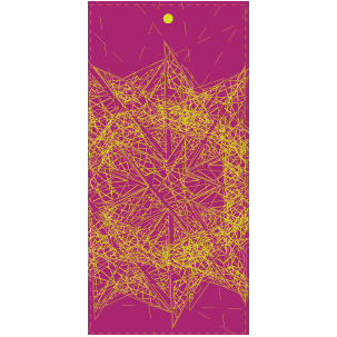 Large Crystalline Star Hand-Printed Tags - Lime