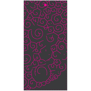 Contemporary Bauble Hand-Printed Tags - Red