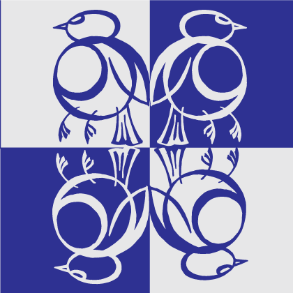 Four Robins (Purple)