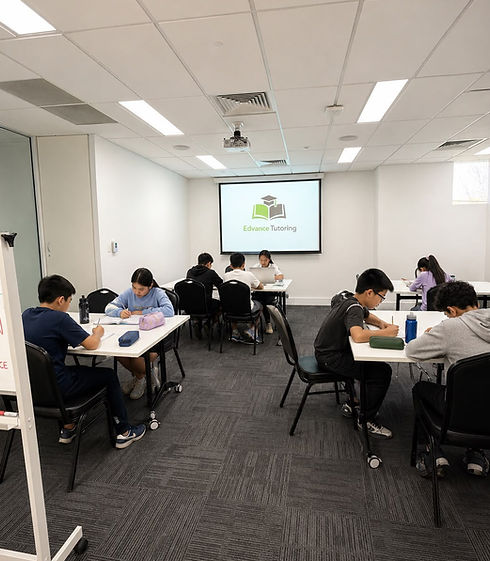A student confidently taking a practice exam in a quiet study room