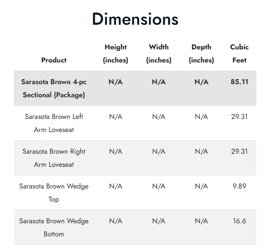 Thumbnail: Sarasota Brown 4-Pc Sectional