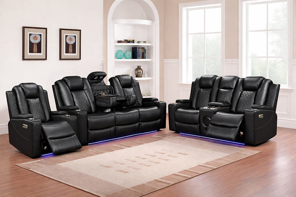 Thumbnail: Dearborn Black Sofa Set