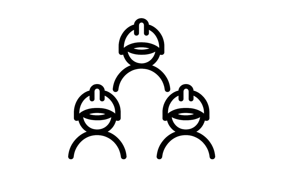 Triangular arrangement of construction icons.png