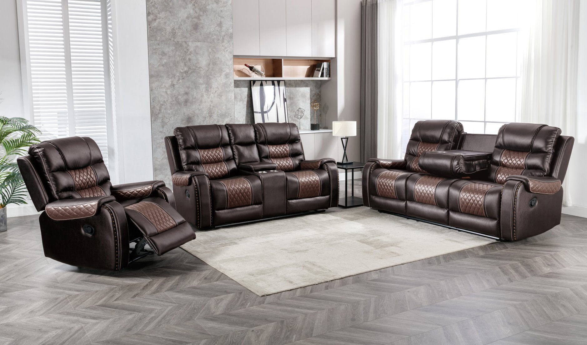 South Sarasota Brown Sofa Set