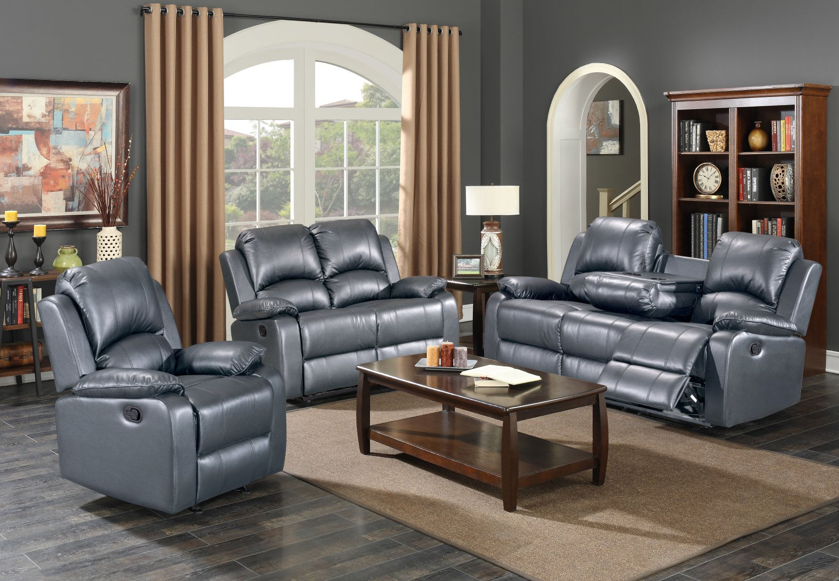 Wesley Gray Sofa Set