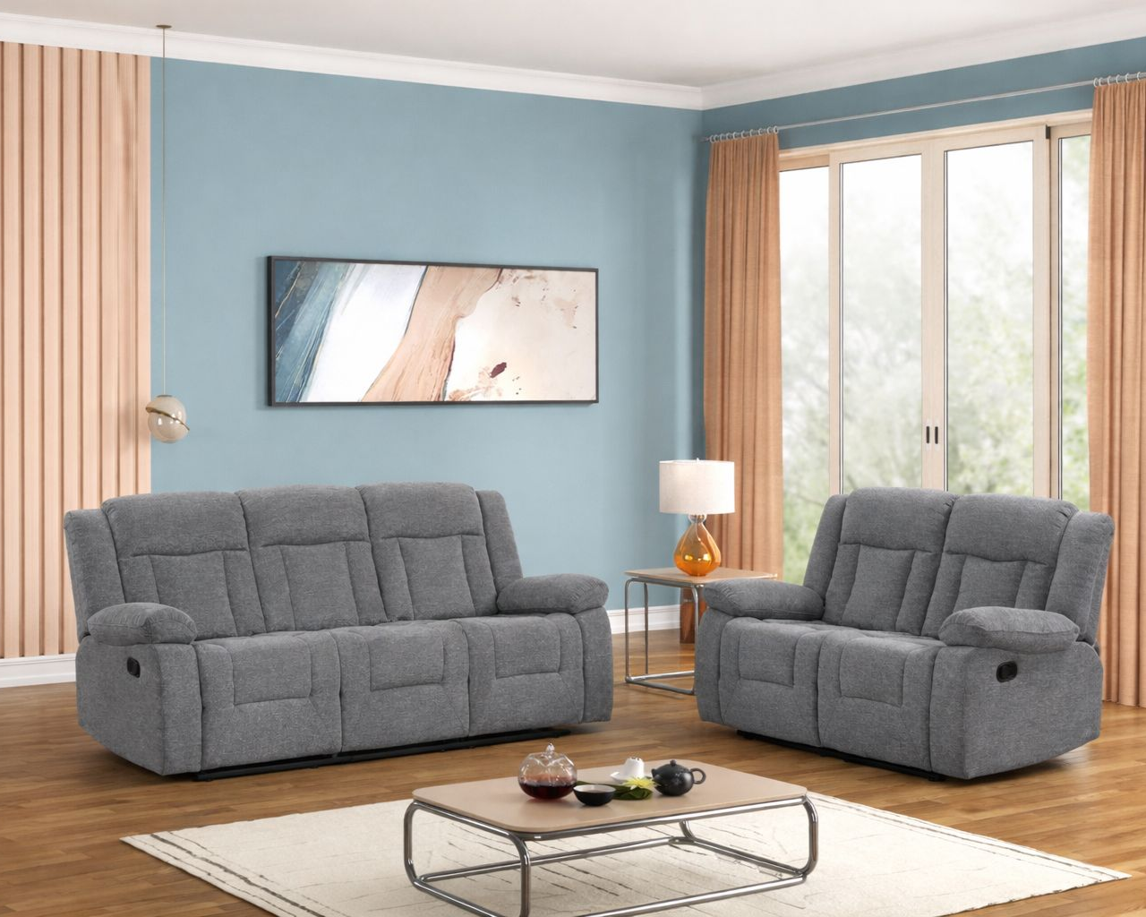 Tampa Gray Sofa & Loveseat