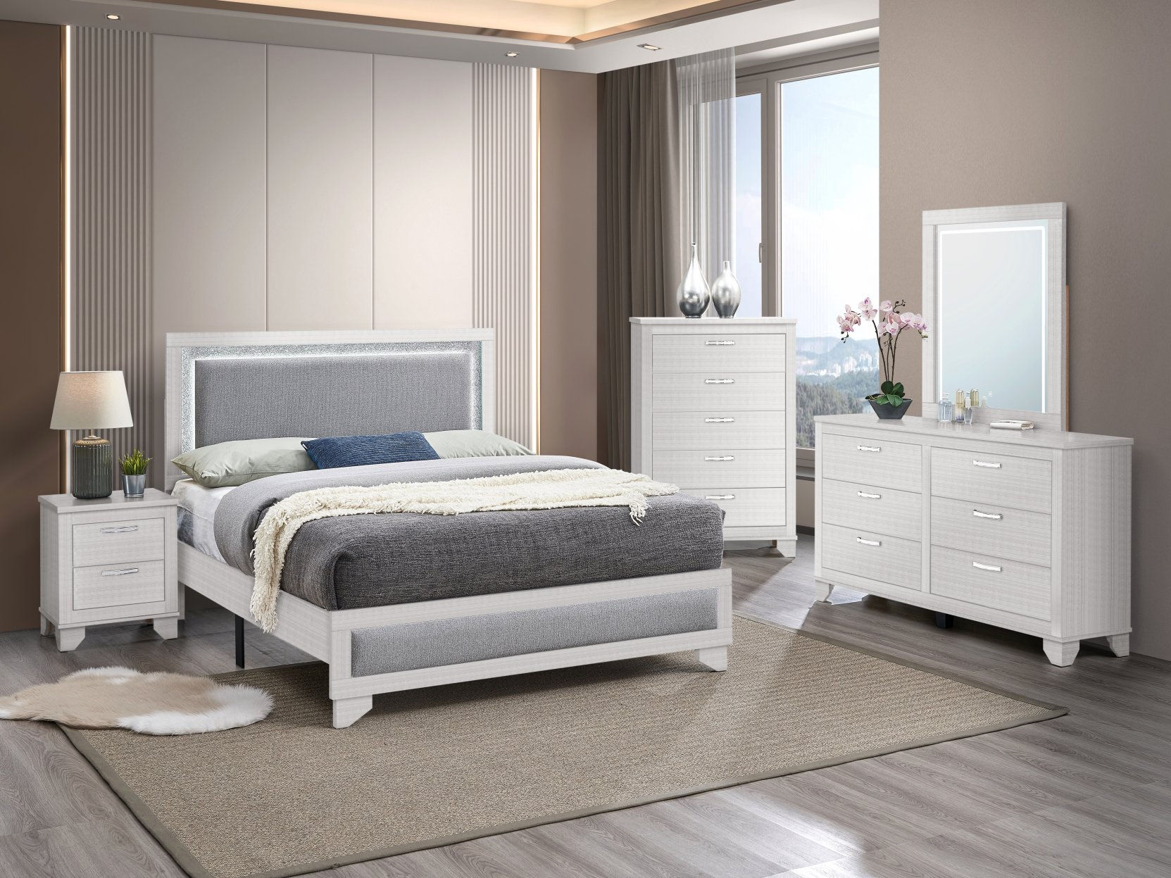 Aya White Bedroom Set