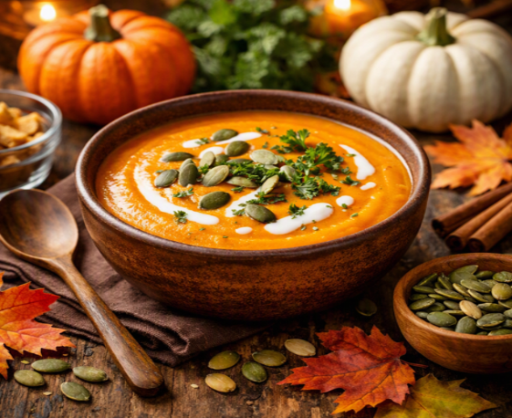 Kürbiscremesuppe – Oktober