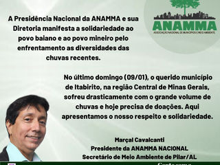 Manifestação de solidariedade ao povo baiano e ao povo mineiro