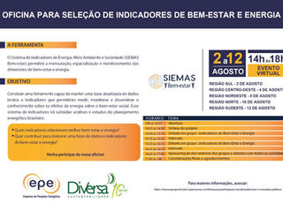 🚨 Convite para participação de oficinas virtuais do Projeto SIEMAS Bem-estar - EPE